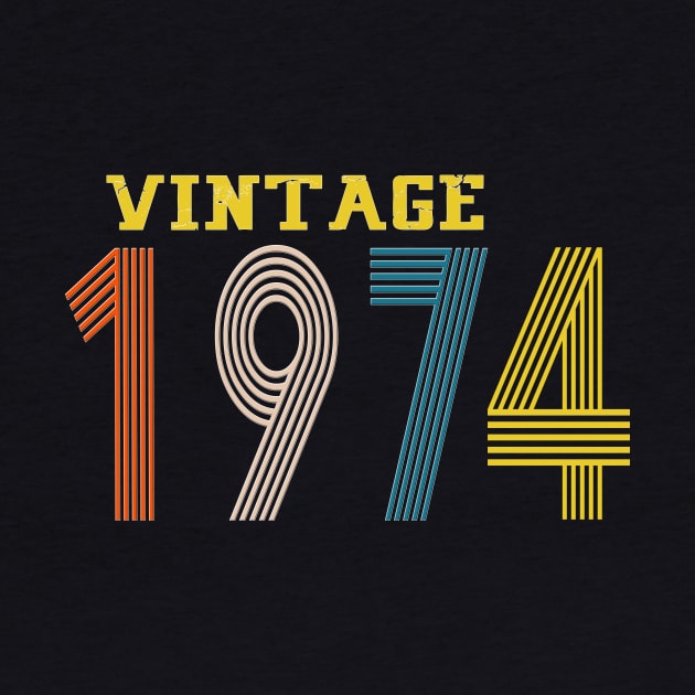 1974 vintage retro year by Yoda